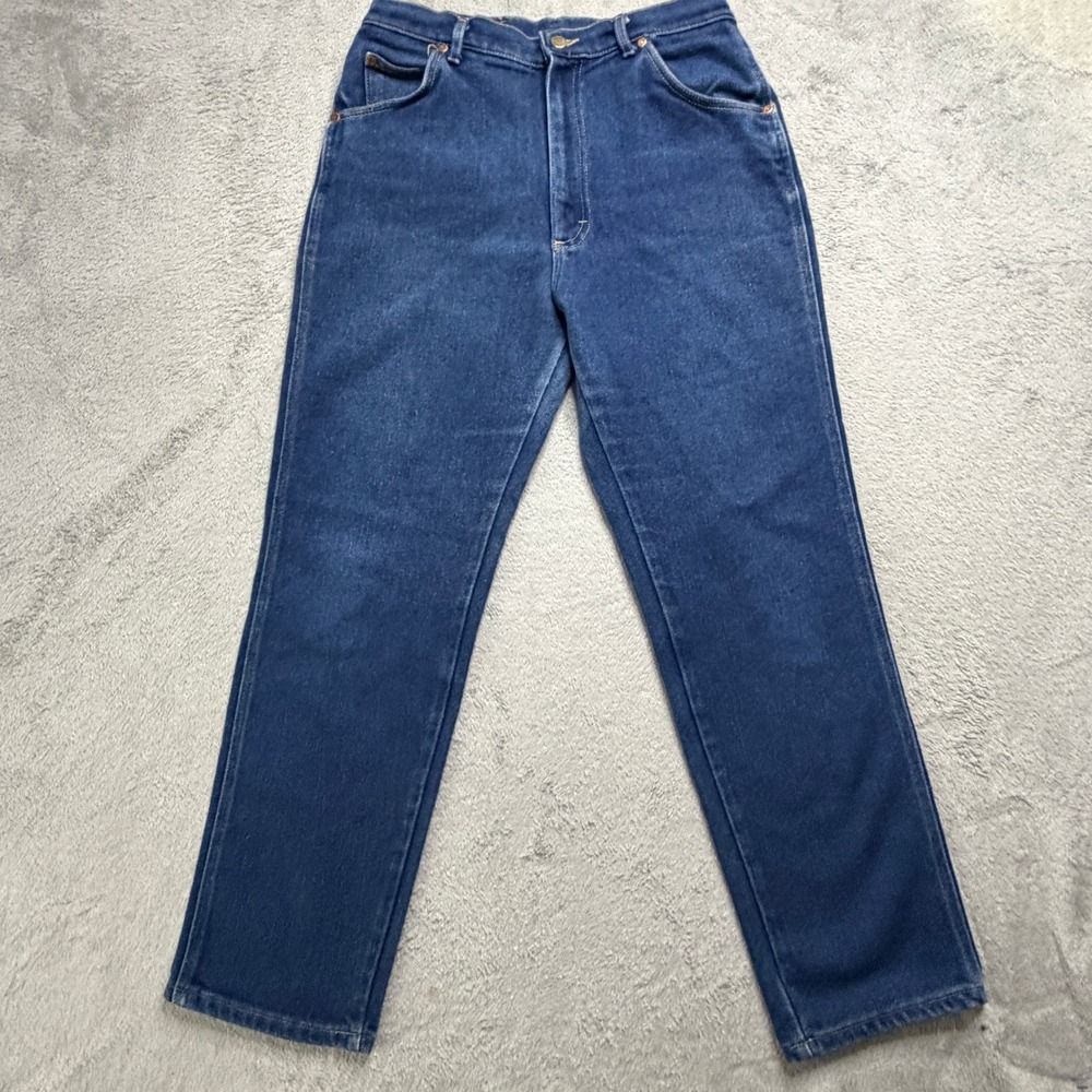 Vintage Lee High Waisted Straight Leg Jeans Medium Wash USA Made Womens 30x28